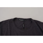 Dolce & Gabbana Gray Crewneck Cotton Short Sleeve T-shirt MAN T-SHIRTS