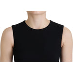 Dolce & Gabbana Black Dress Sheath Flare Viscose Dress