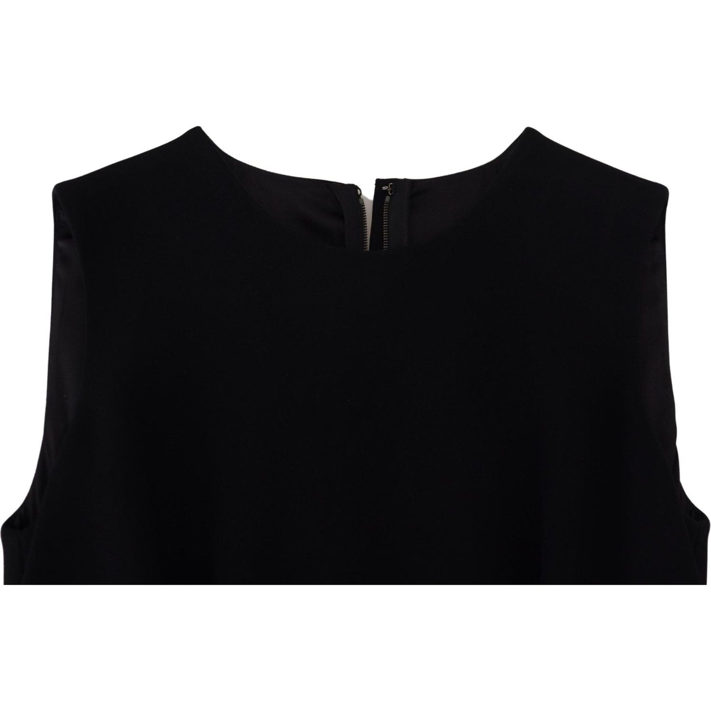 Dolce & Gabbana Black Dress Sheath Flare Viscose Dress