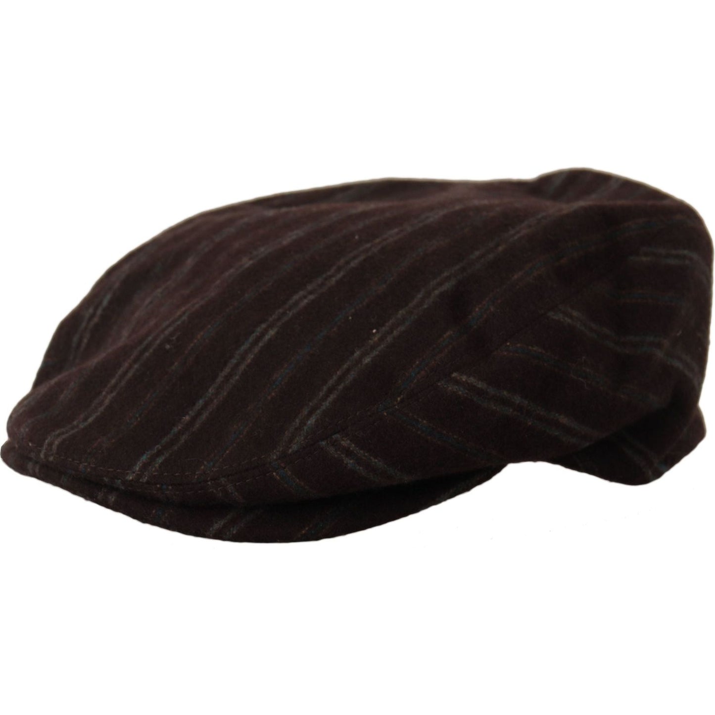 Dolce & Gabbana Elegant Striped Wool Blend Newsboy Cap Dolce & Gabbana