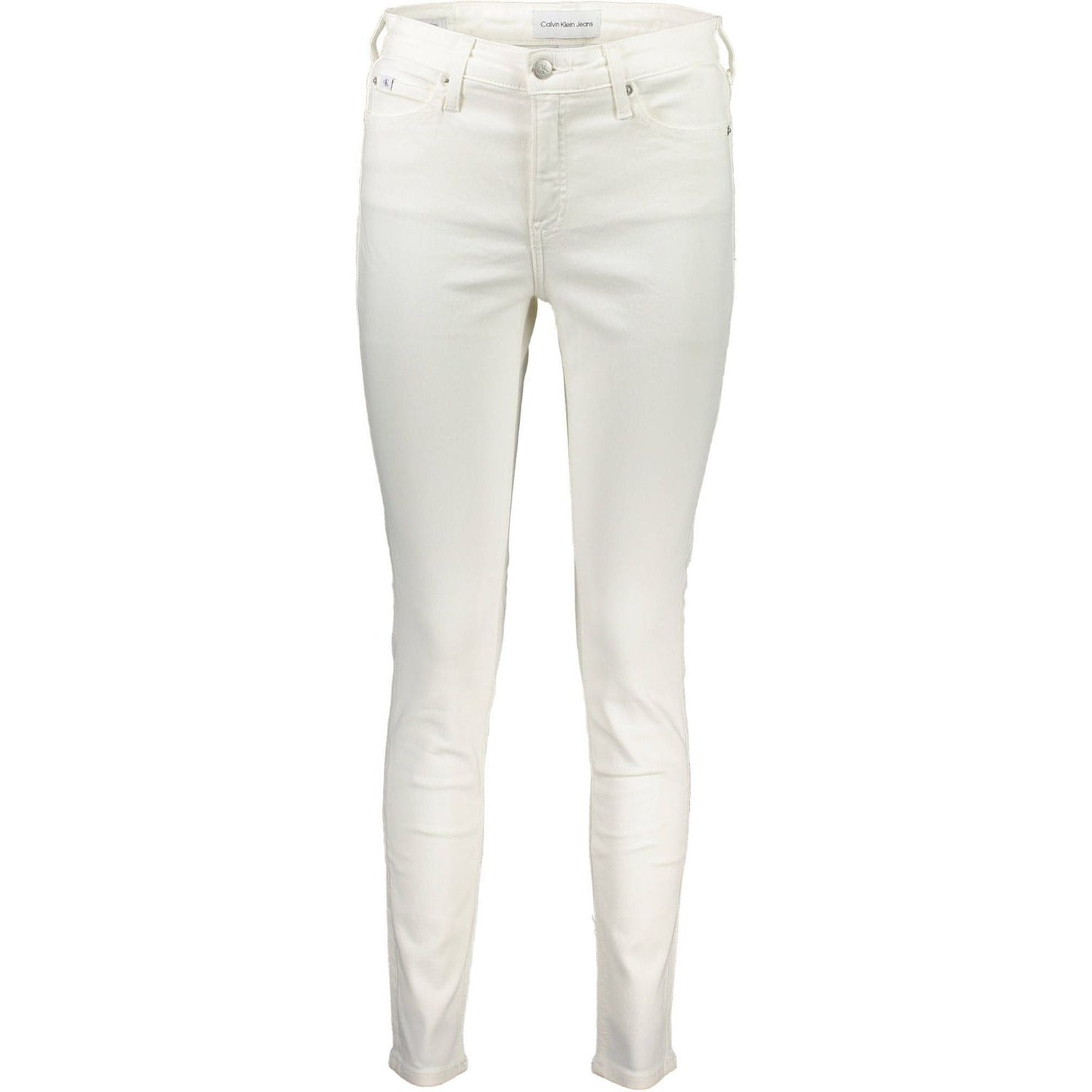 Calvin Klein Chic White Skinny Jeans with Logo Detail Calvin Klein