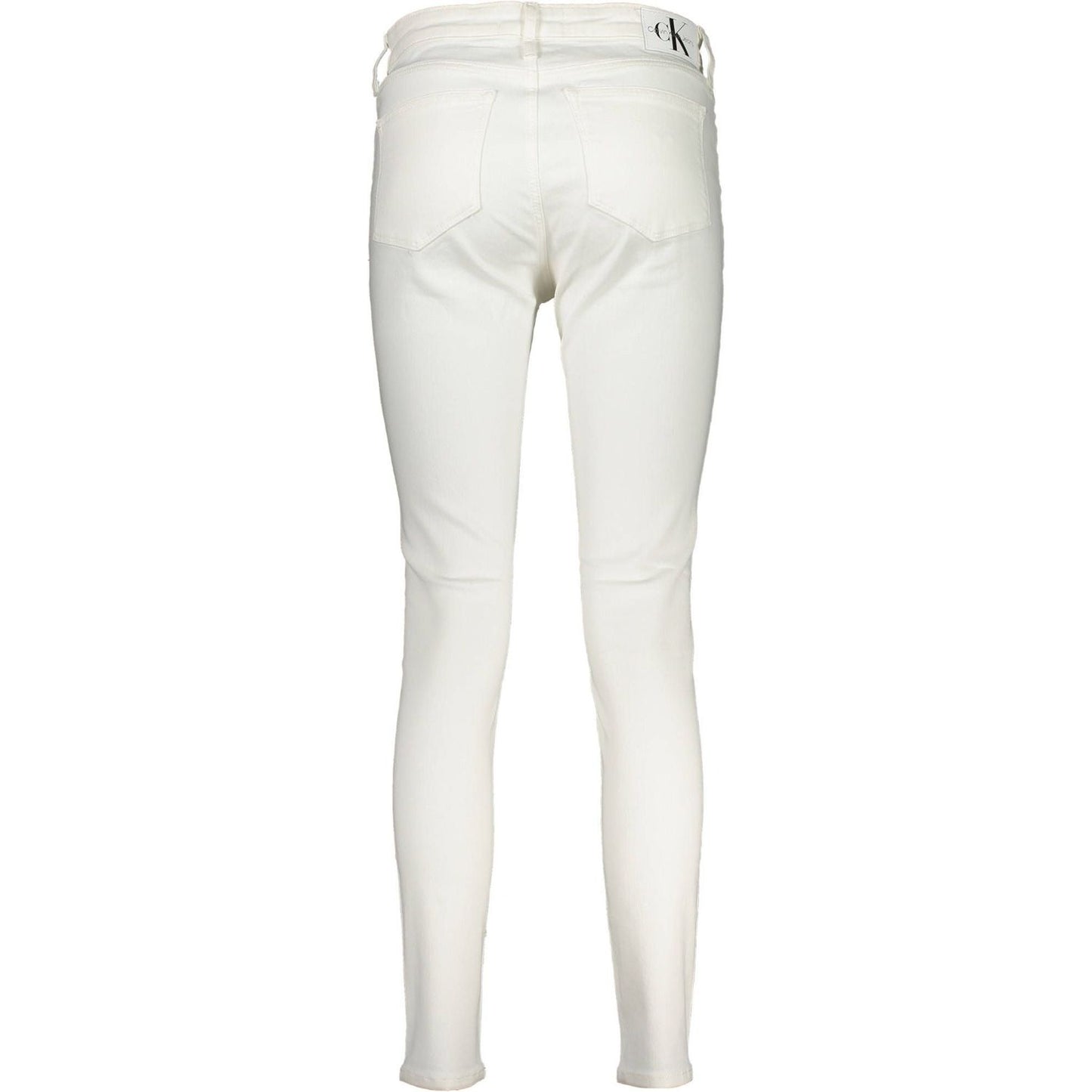 Calvin Klein Chic White Skinny Jeans with Logo Detail Calvin Klein