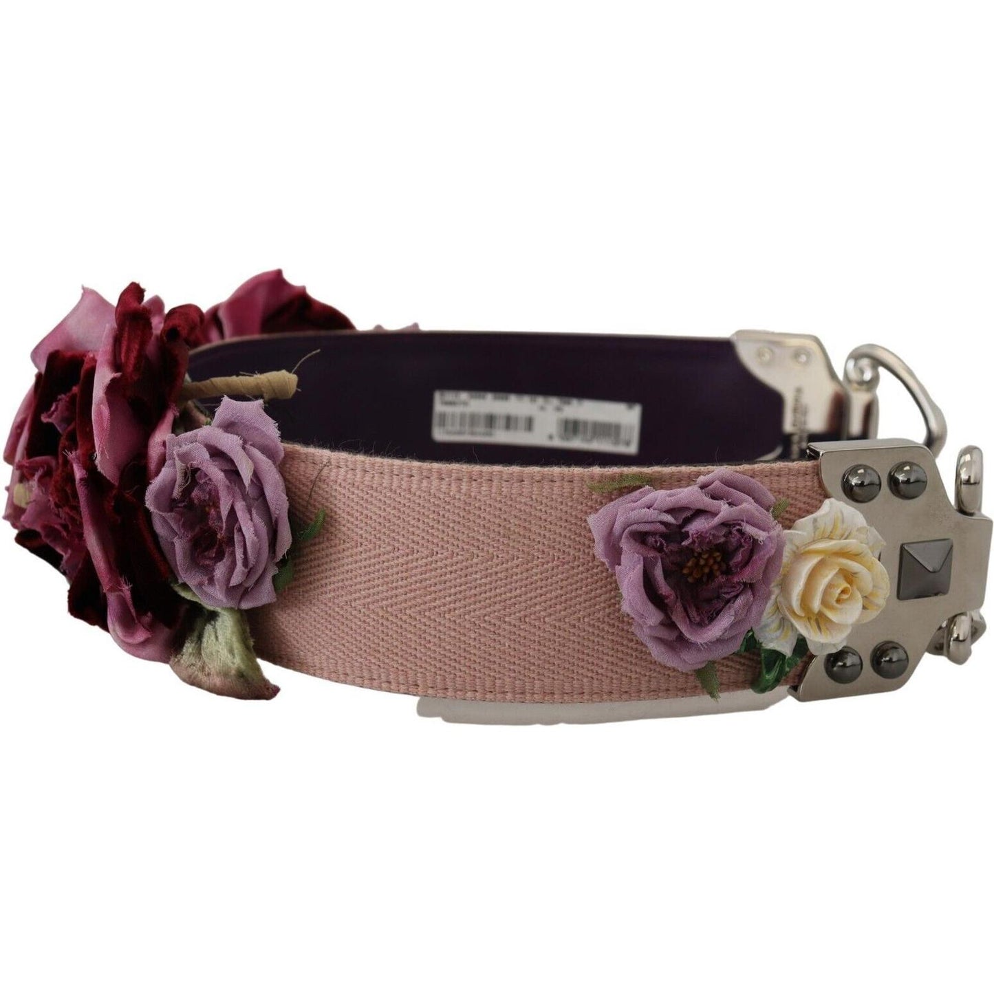 Dolce & Gabbana Multicolor Floral Appliques Metal Shoulder Strap