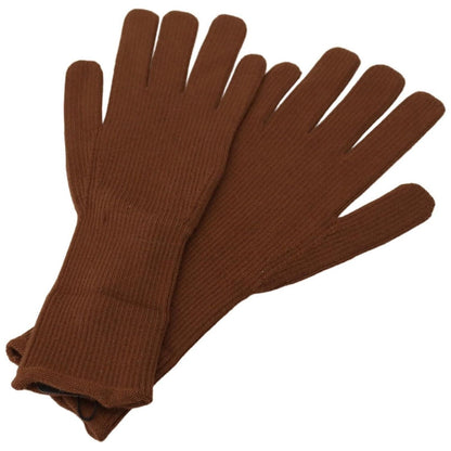 Dolce & Gabbana Brown Cashmere Knitted Hands Mitten Mens Gloves