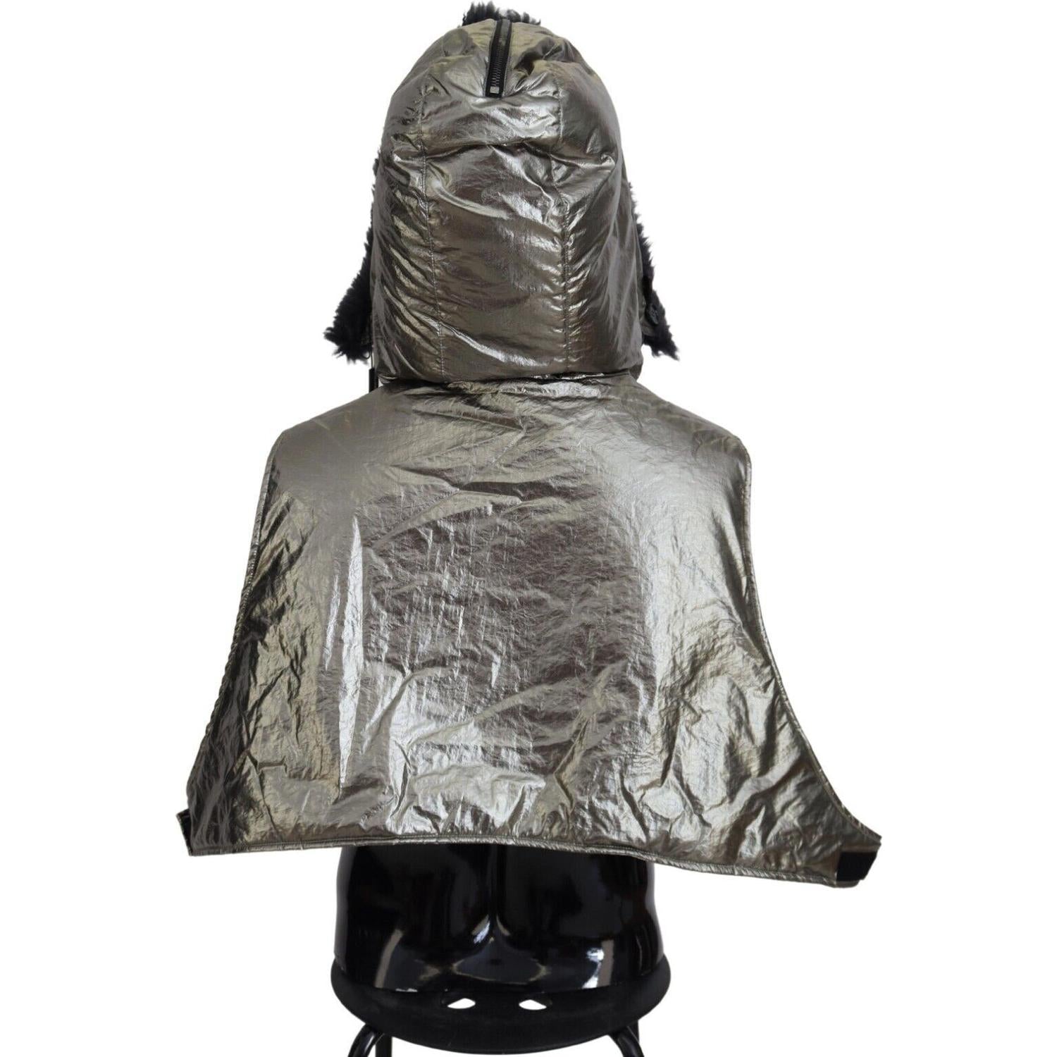 优雅的银色全头裹帽