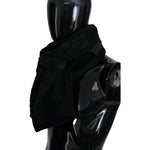 Dolce & Gabbana Black Green Knitted Men Neck Wrap Shawl Scarf