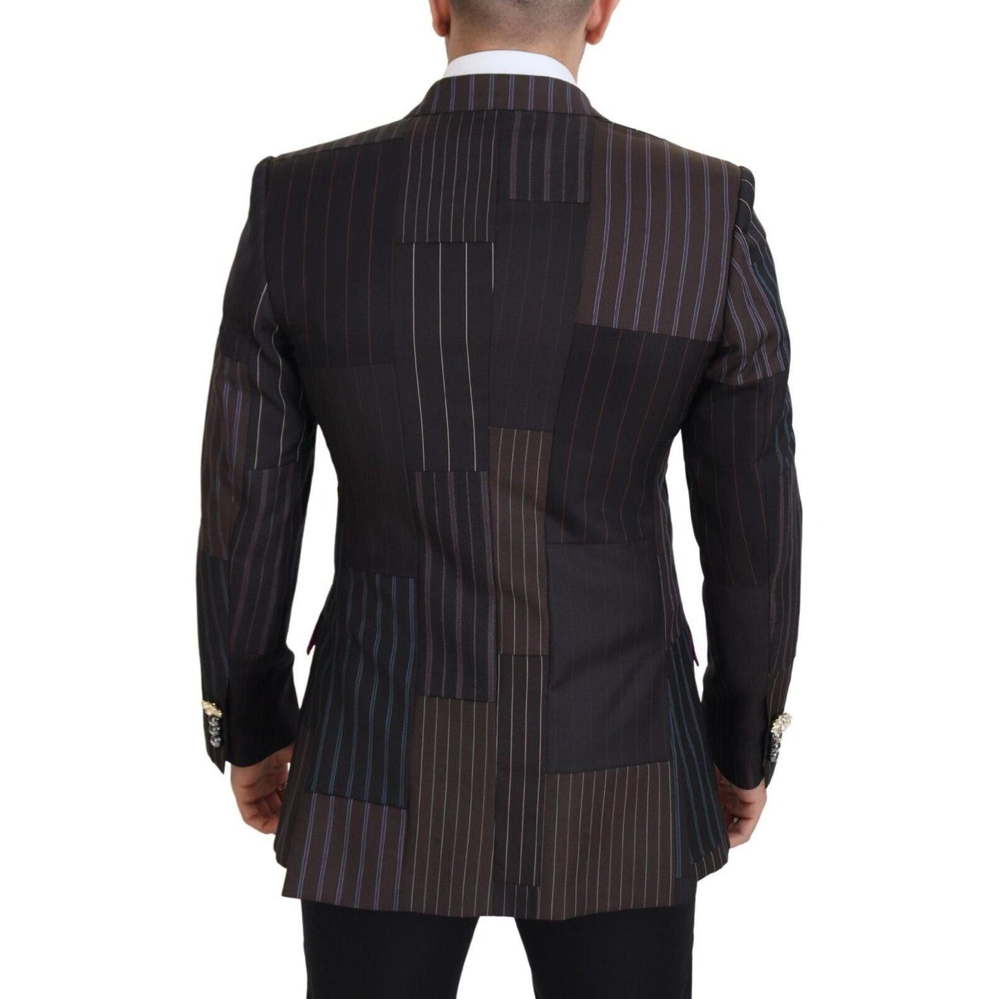 Dolce & Gabbana Multicolor Patchwork Stripes SICILIA Blazer