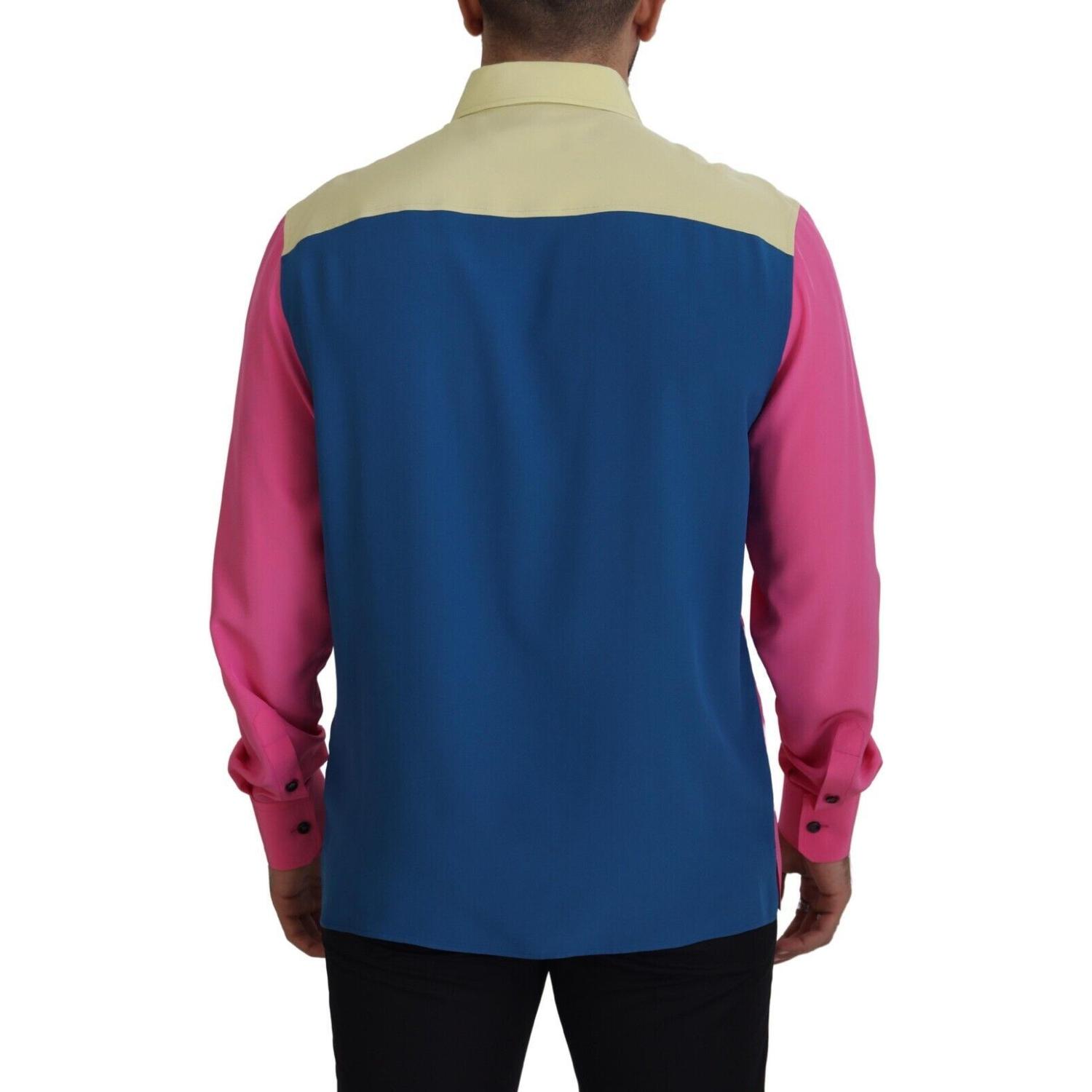 优雅多色真丝纽扣衬衫