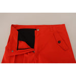 Dolce & Gabbana Red Cargo Men Trousers Cotton Pants