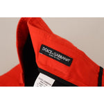 Dolce & Gabbana Red Cargo Men Trousers Cotton Pants