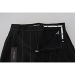 Dolce & Gabbana Black Striped Men Trousers Cotton Pants
