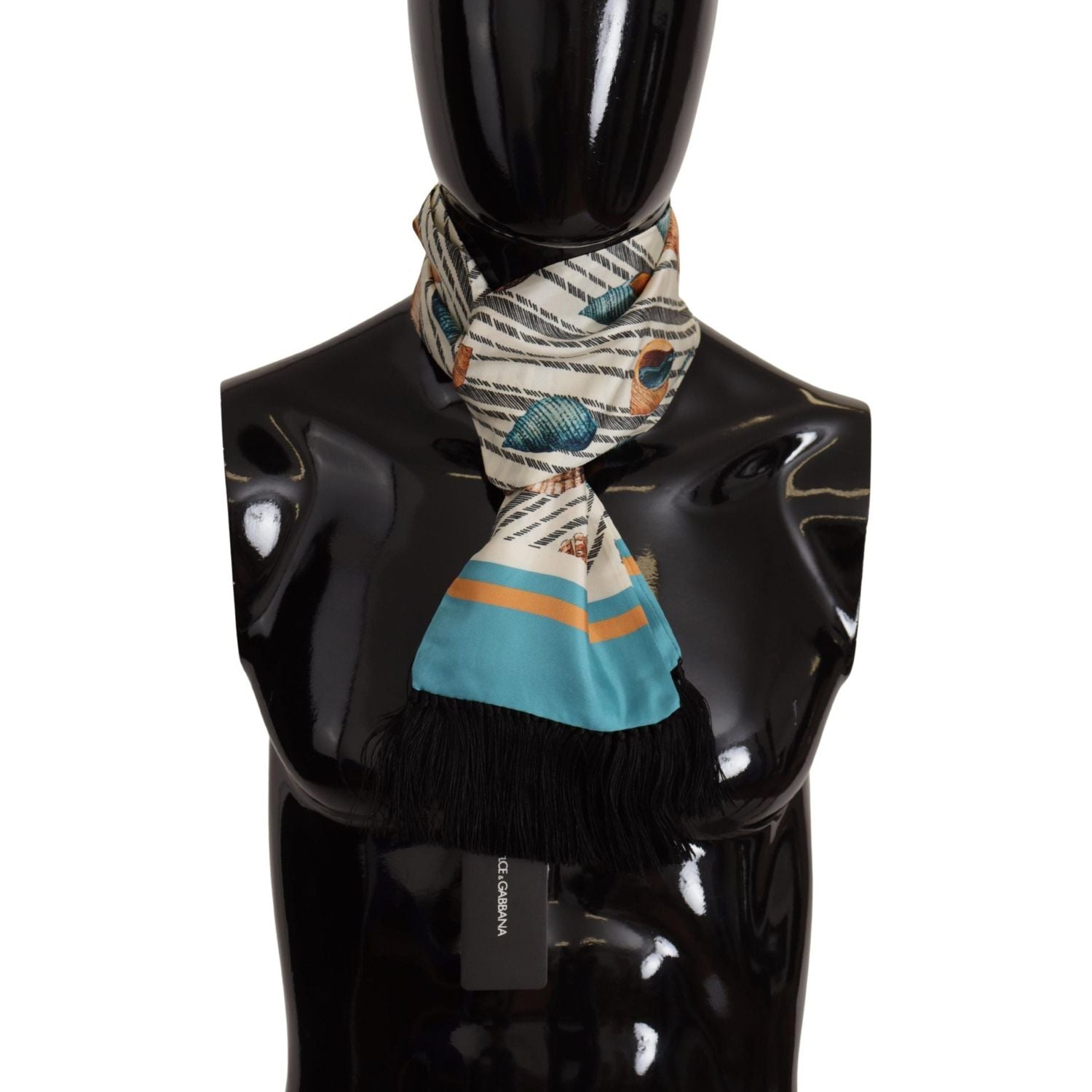 多色真丝贝壳印花围巾