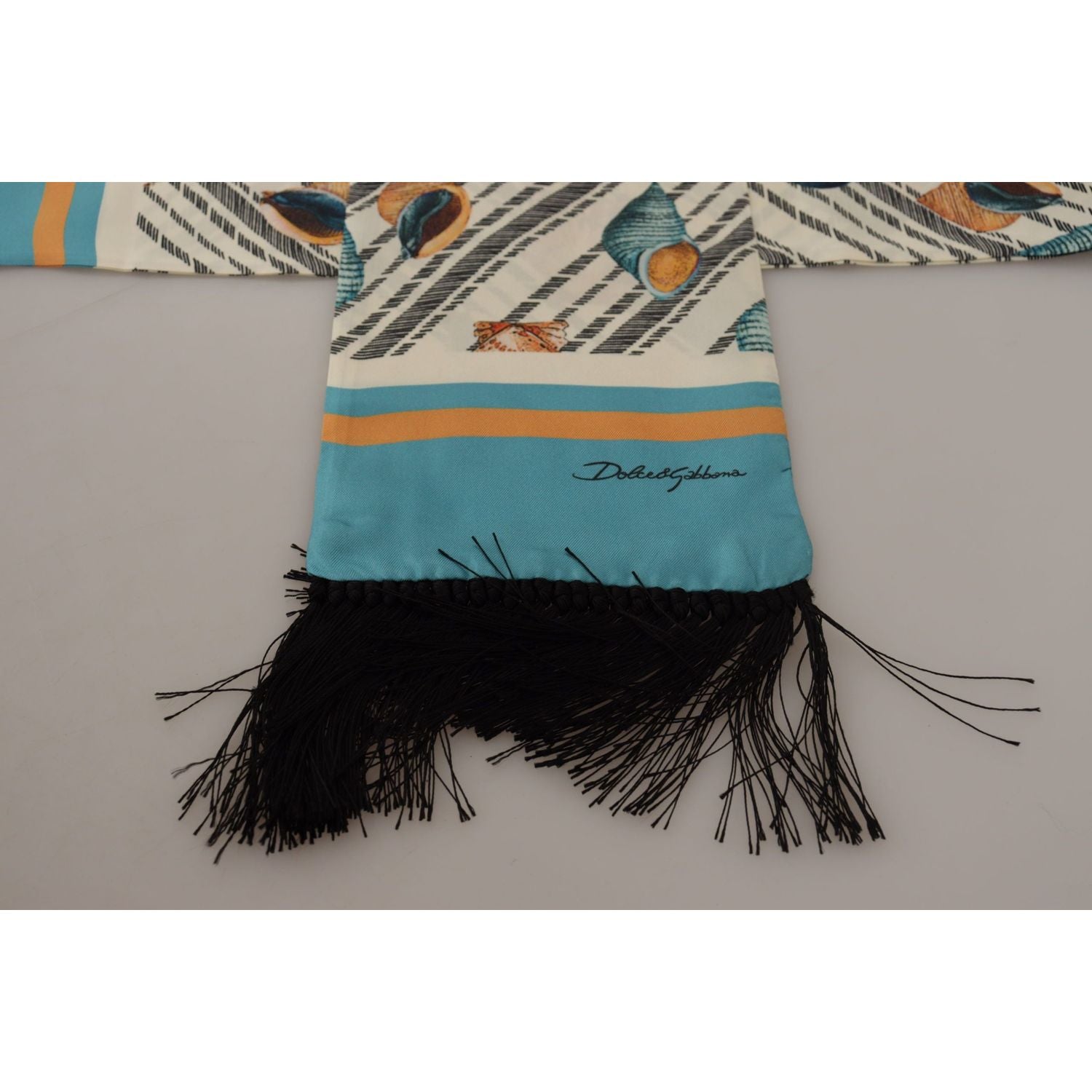 多色真丝贝壳印花围巾