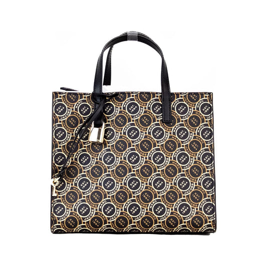 Marc Jacobs Mini Grind Signet Printed Leather Crossbody Tote Handbag Purse Marc Jacobs