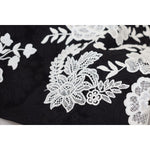 Dolce & Gabbana Black Lace Trim Half Sleeves A-line Dress