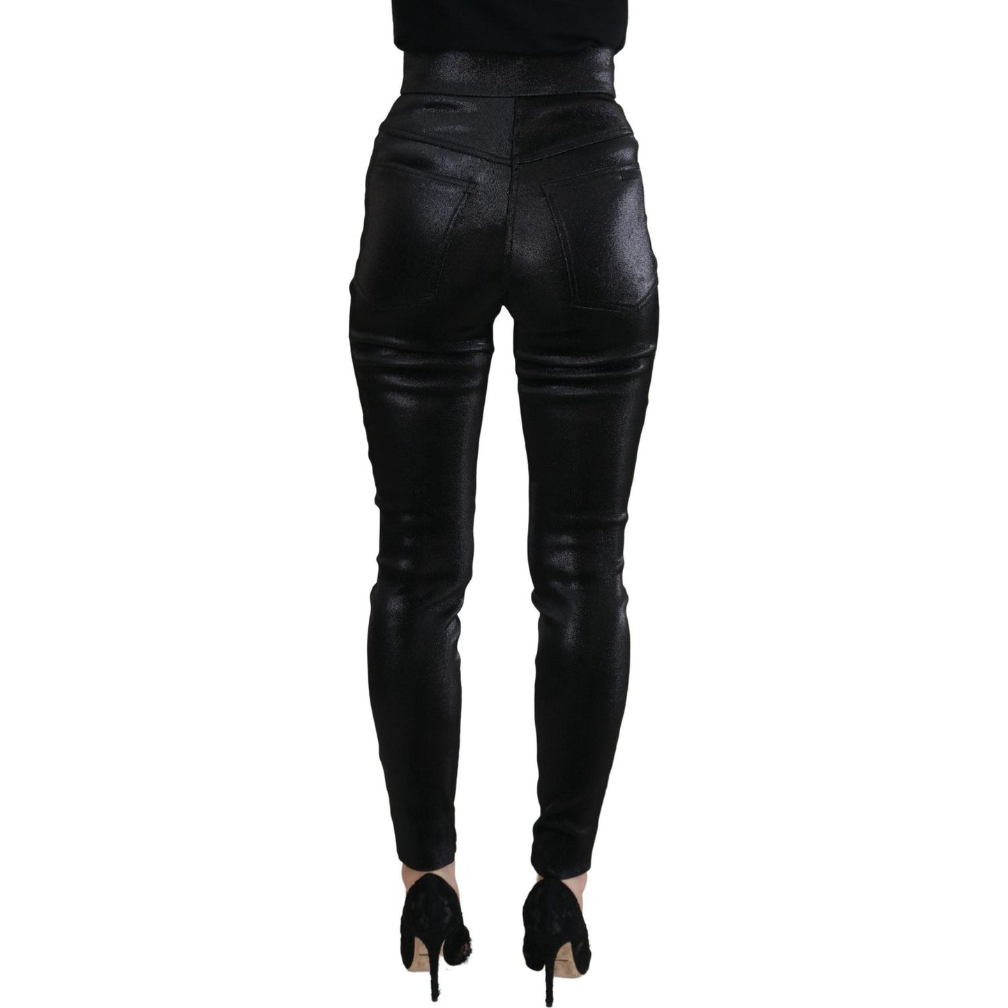 Dolce & Gabbana Black Washed Cotton Skinny Denim Jeans