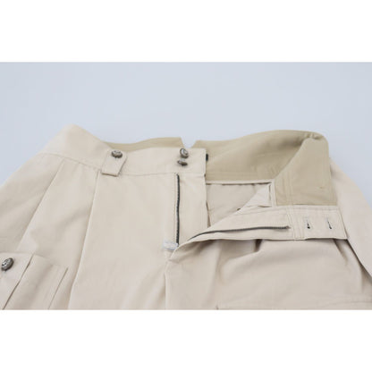 Dolce & Gabbana Beige Cotton Women Cargo Pants Jeans & Pants