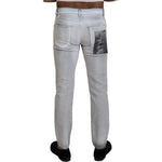 Dolce & Gabbana Gray Washed Skinny Men Denim Jeans