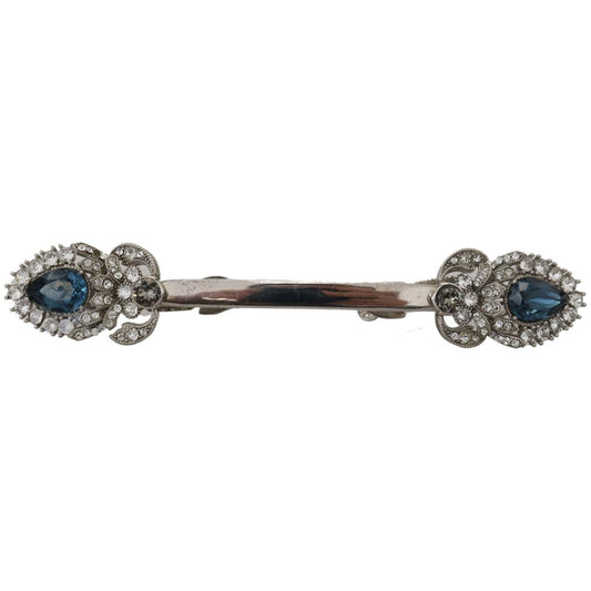 Dolce & Gabbana Elegant Sterling Silver Glass Brooch Dolce & Gabbana