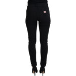 Dolce & Gabbana Black Cotton High Waist Casual Denim Jeans