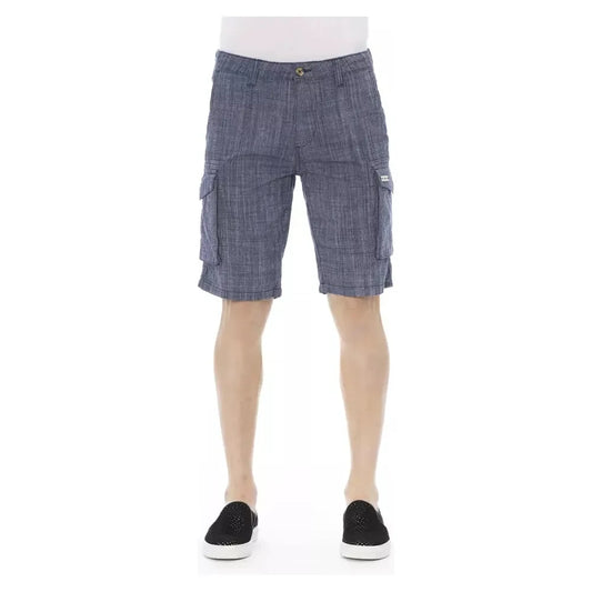 Baldinini Trend Blue Cotton Men's Cargo Short Baldinini Trend