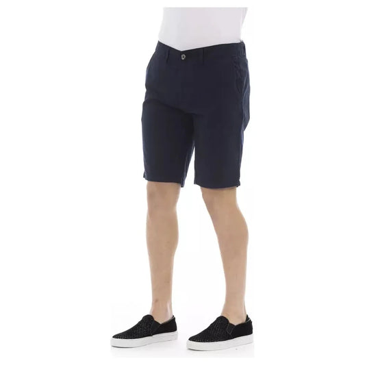 Baldinini Trend Blue Cotton Men Bermuda Short Baldinini Trend