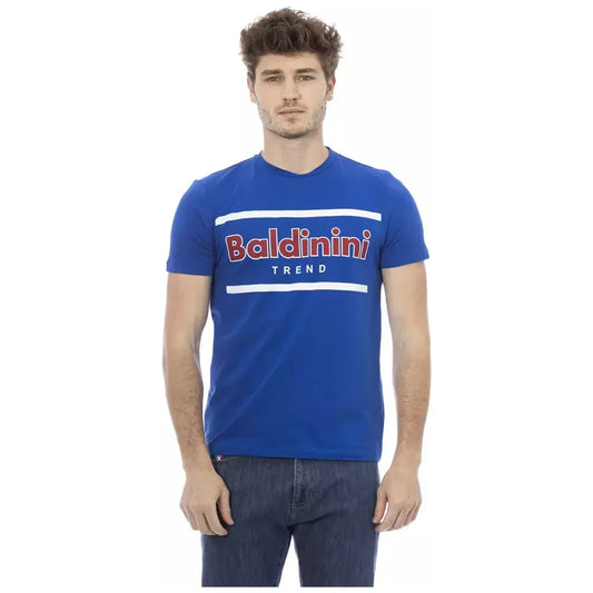 Baldinini Trend Blue Cotton Men T-Shirt Baldinini Trend