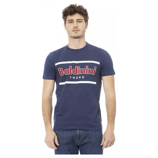 Baldinini Trend Blue Cotton Men T-Shirt Baldinini Trend