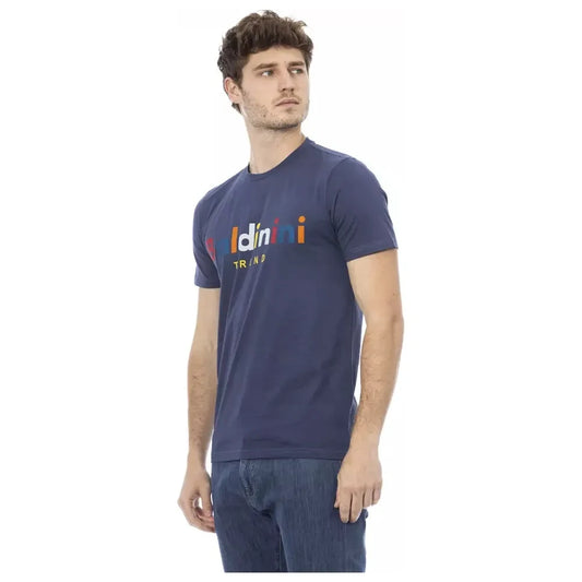 Baldinini Trend Blue Cotton Men T-Shirt Baldinini Trend