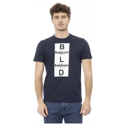 Baldinini Trend Blue Cotton Men T-Shirt Baldinini Trend