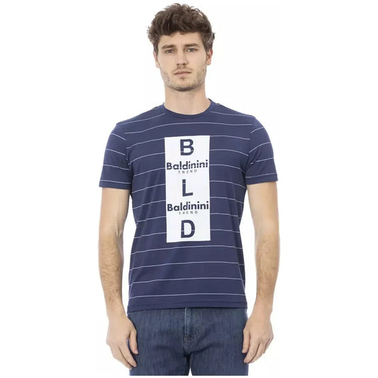 Baldinini Trend Blue Cotton Men T-Shirt Baldinini Trend