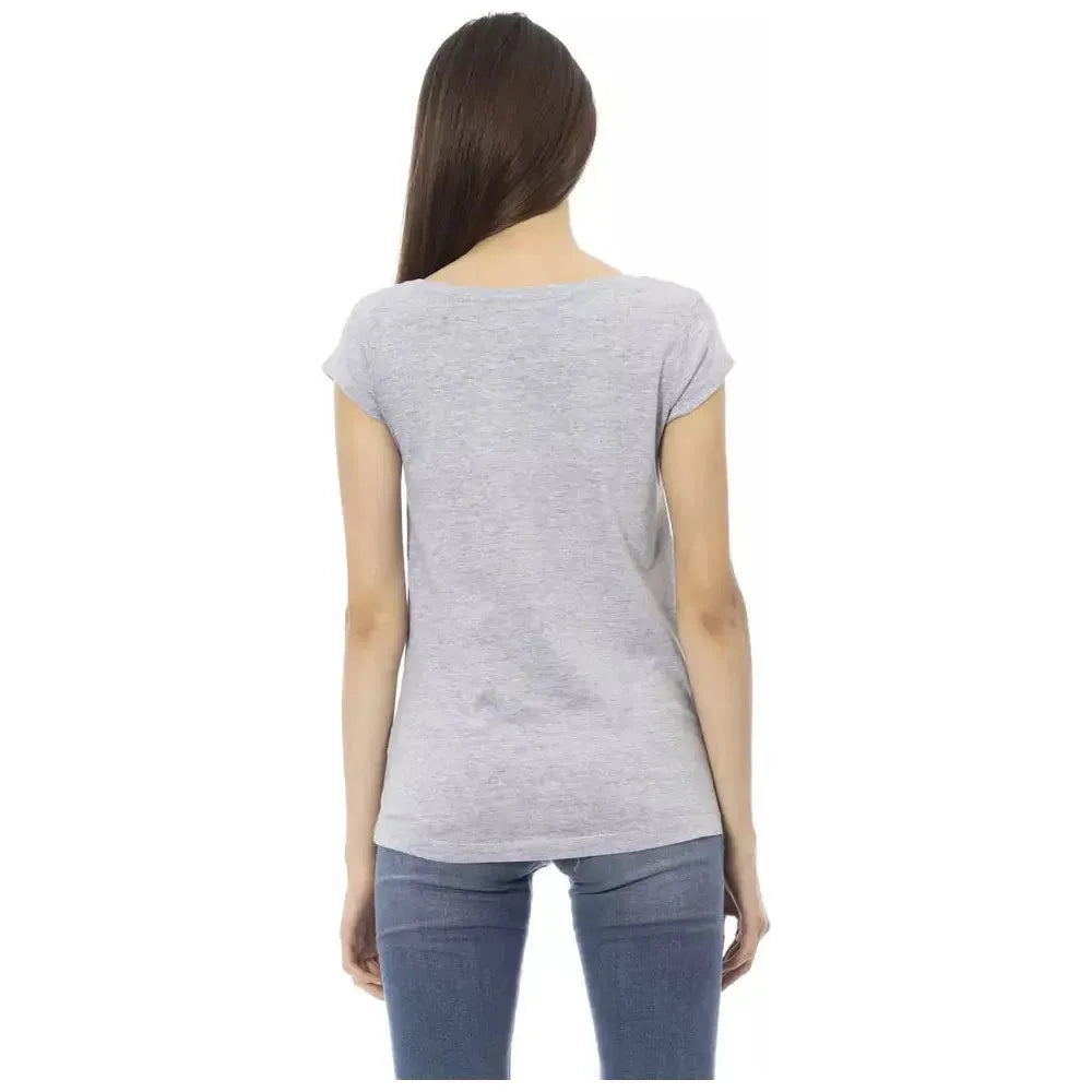 Trussardi Action Gray Cotton Women T-Shirt