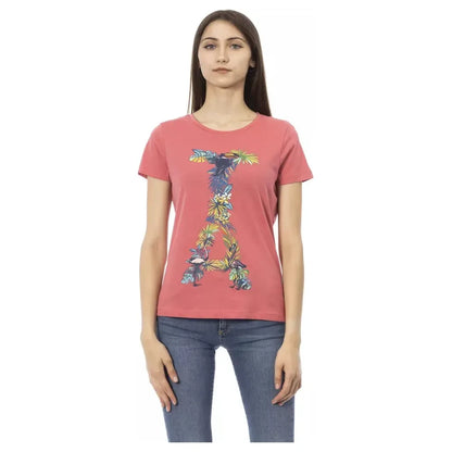 Trussardi Action Chic Fuchsia Short Sleeve Fashion Tee