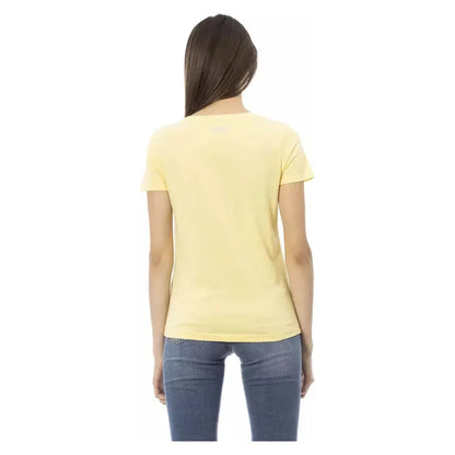 Trussardi Action "Yellow Cotton Women T-Shirt"