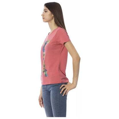 Trussardi Action Chic Fuchsia Short Sleeve Fashion Tee