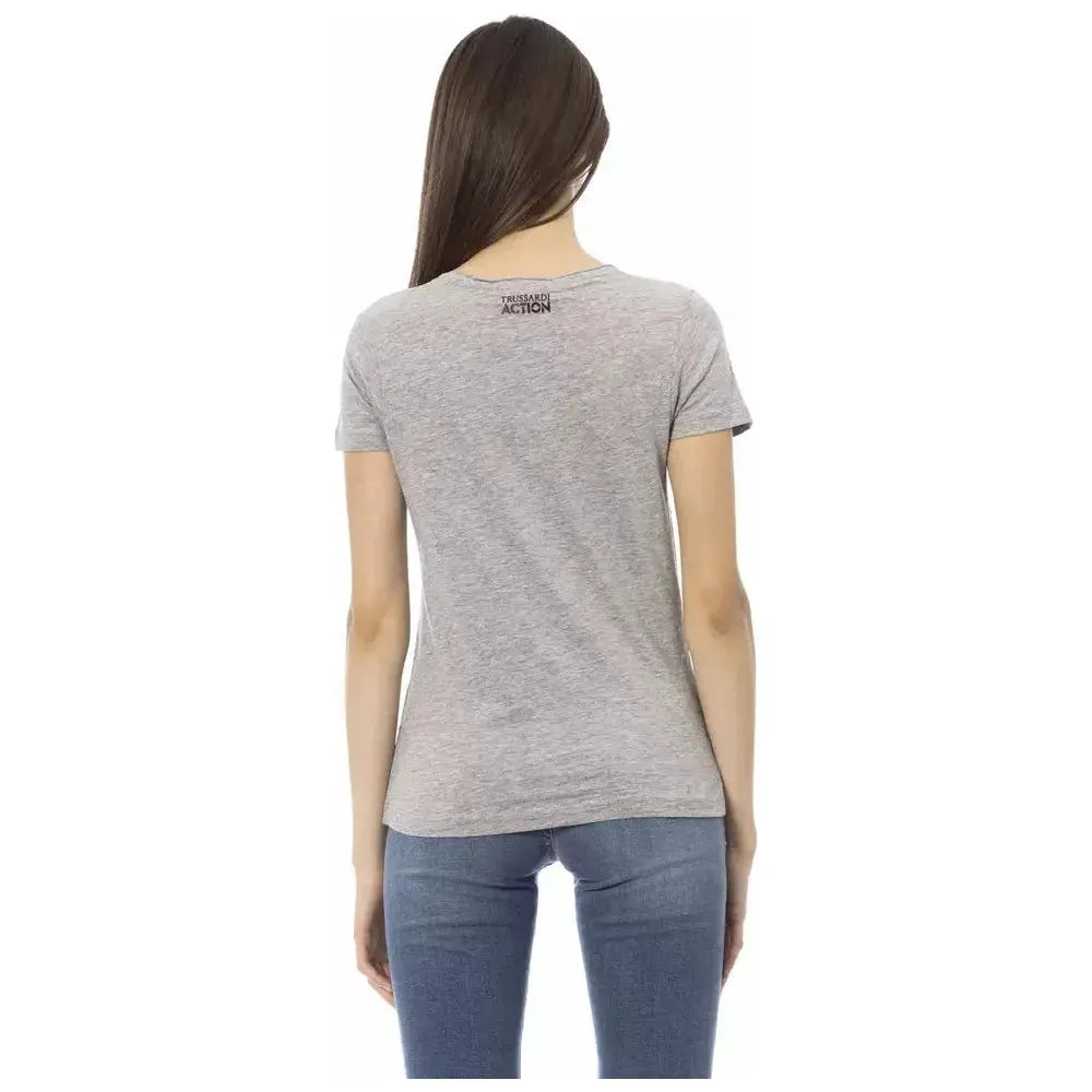Trussardi Action Gray Cotton T-Shirt