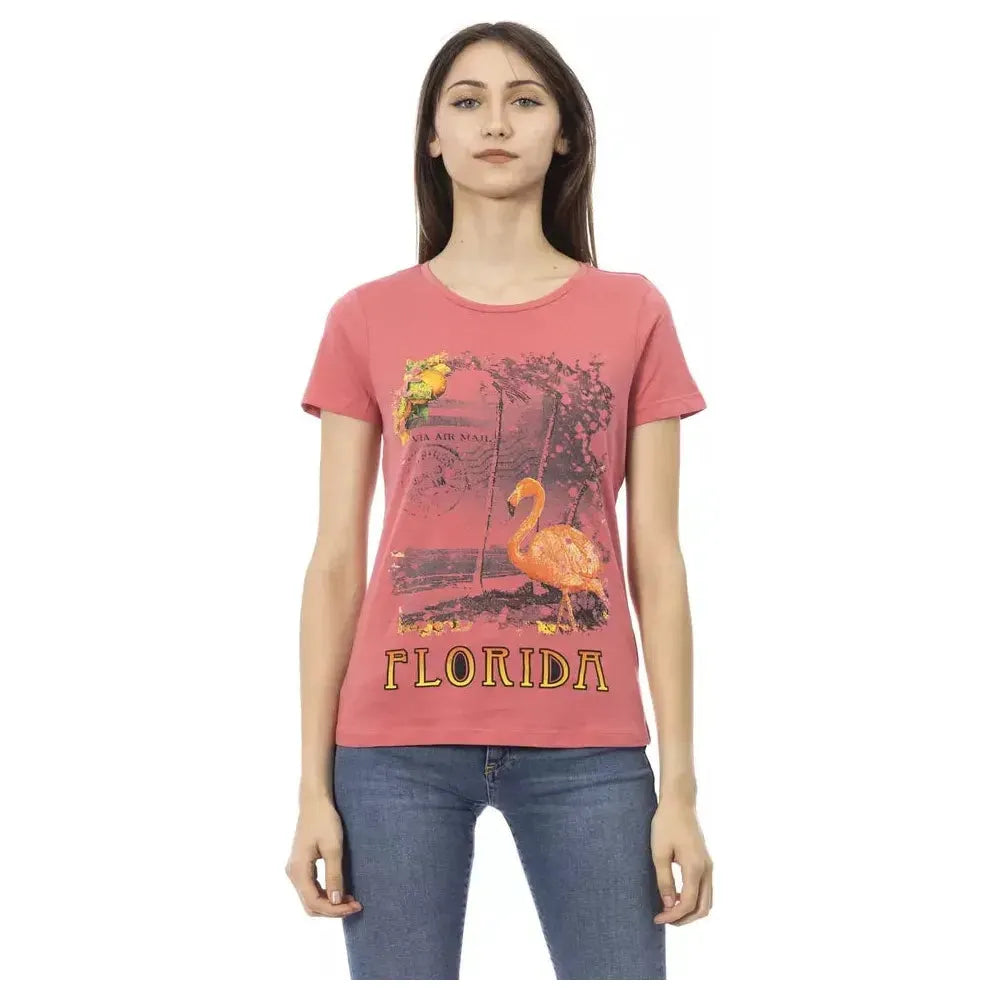 Trussardi Action Pink Cotton Women Top Trussardi Action