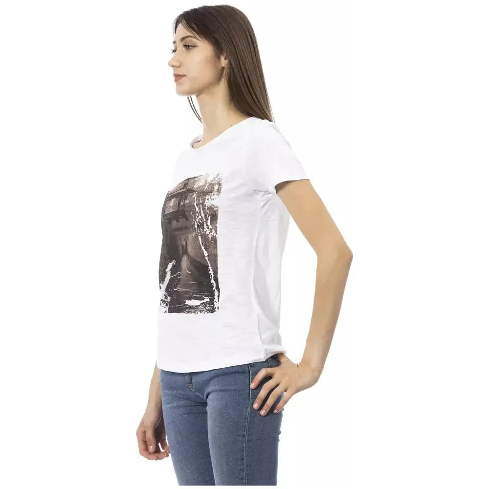 Trussardi Action White Cotton Women Top Trussardi Action