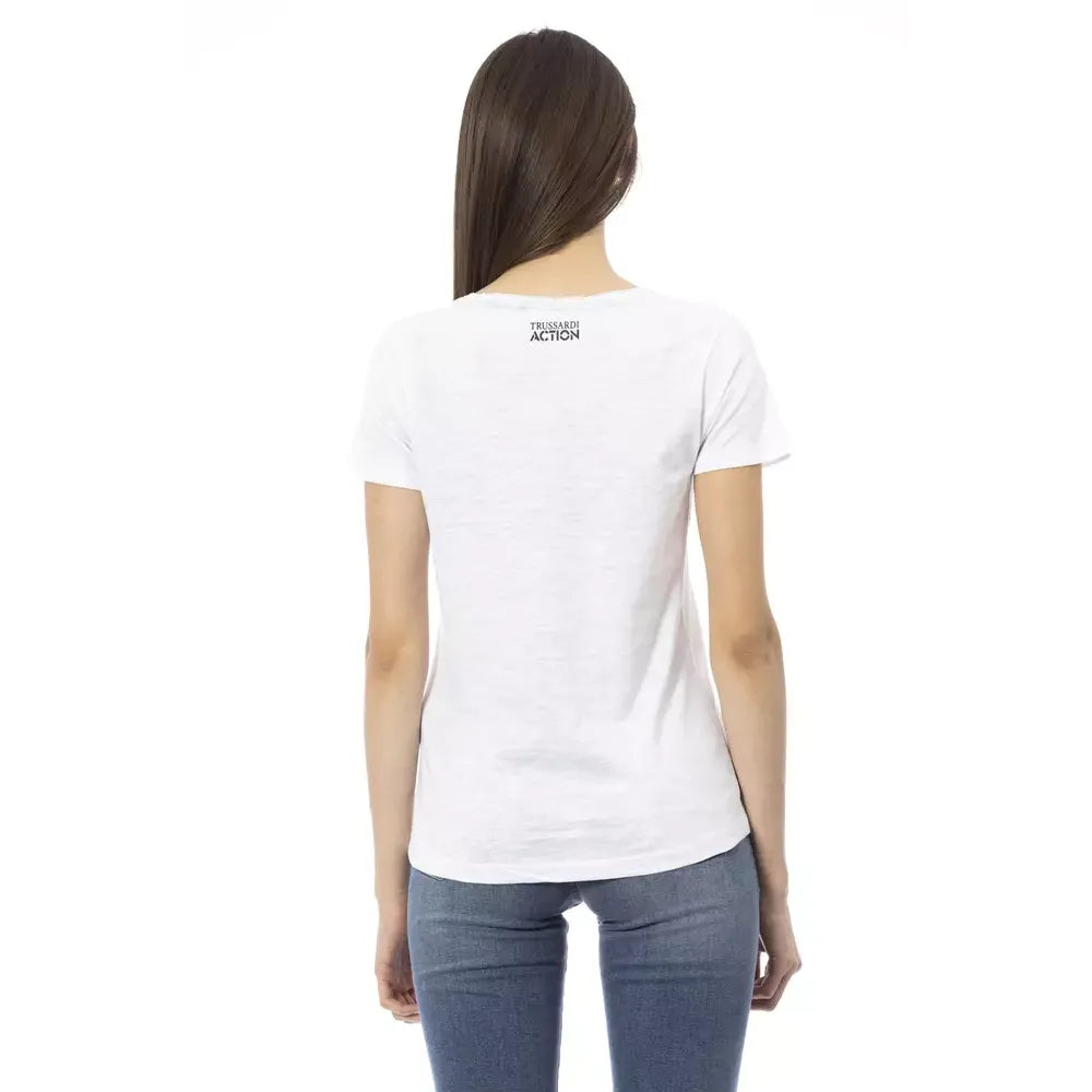 Trussardi Action White Cotton Women Top