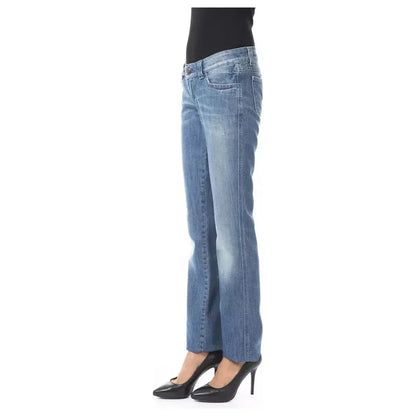 BYBLOS Blue Cotton Women's Regular Fit Jean