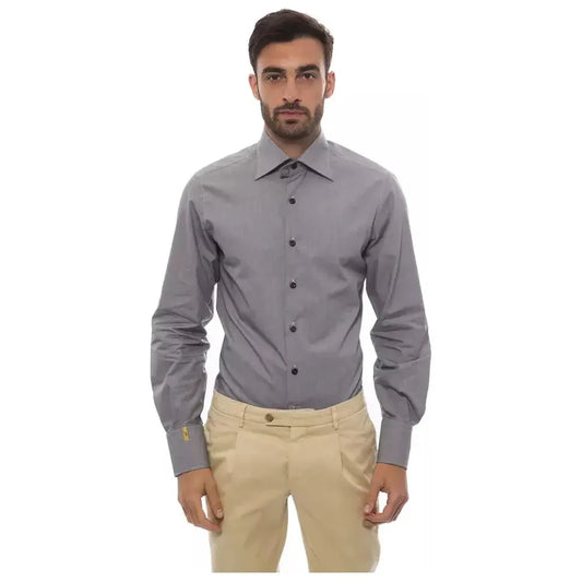 Billionaire Italian Couture Black Cotton Men Shirt