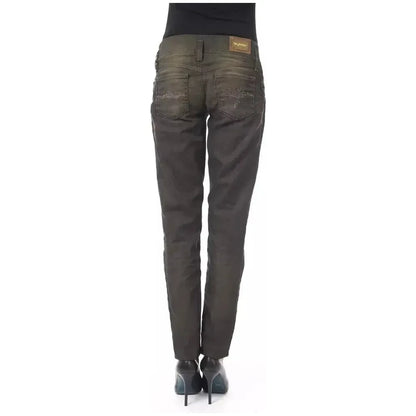 BYBLOS Black Cotton Women's Regular Jeans