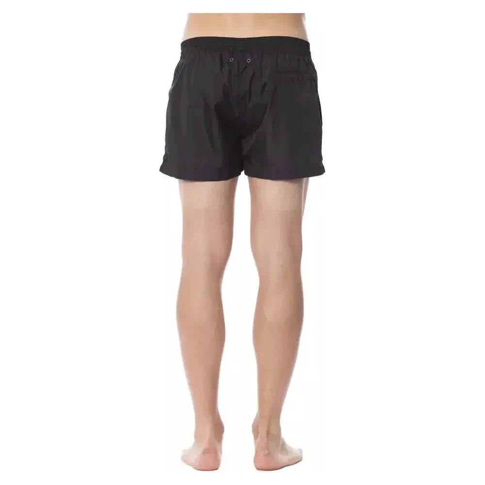 Roberto Cavalli Sport Black Polyester Men Swimsuit