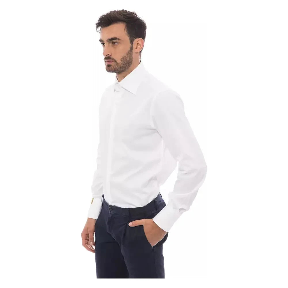 Billionaire Italian Couture White Cotton Men Shirt Billionaire Italian Couture