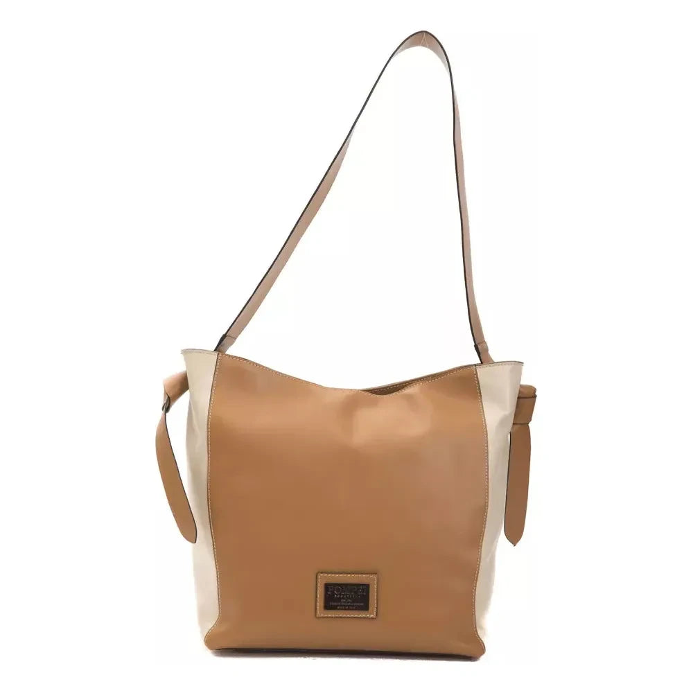 Pompei Donatella Brown Leather Women Shoulder Bag Pompei Donatella