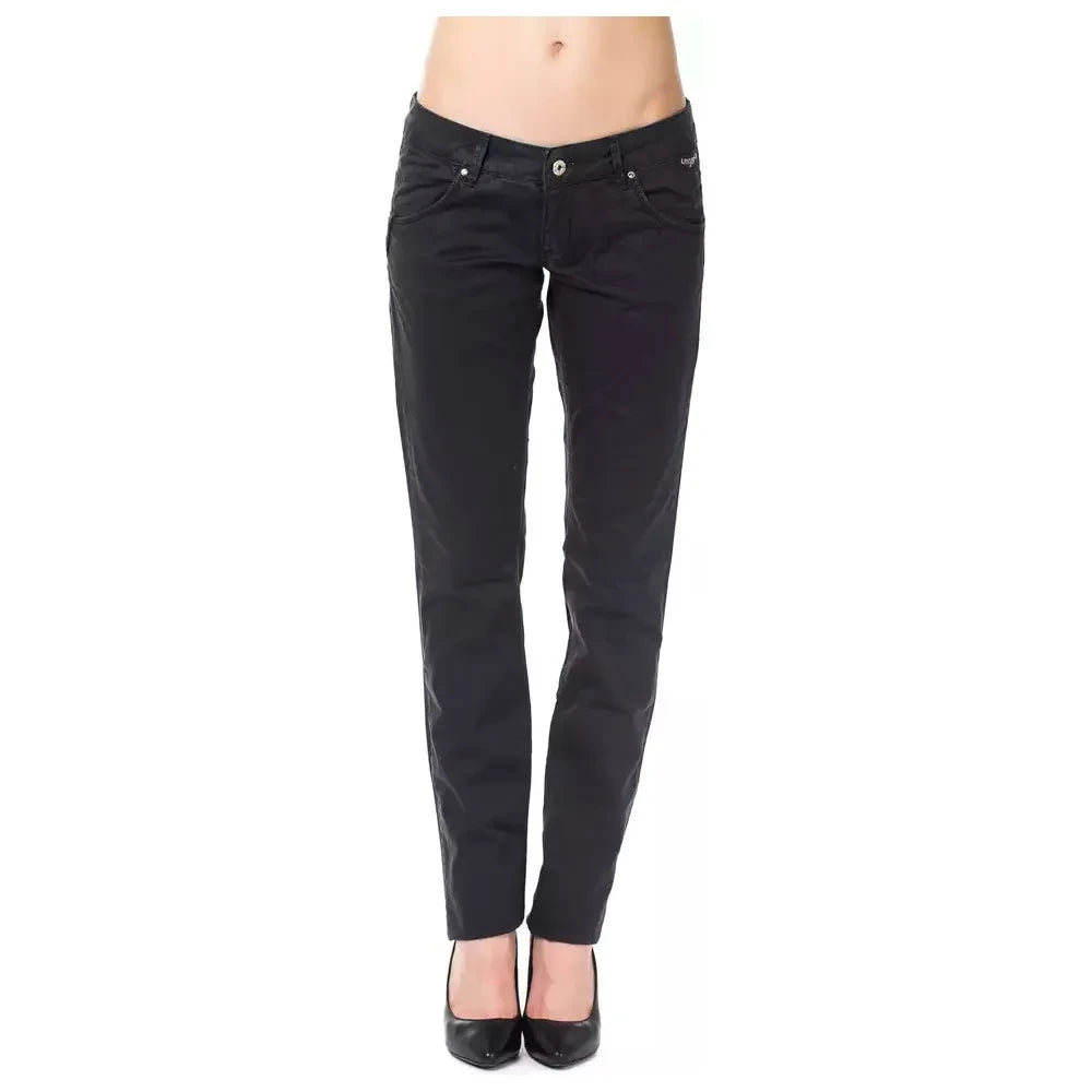 时尚蓝色棉混纺裤 - 完美合身且时尚