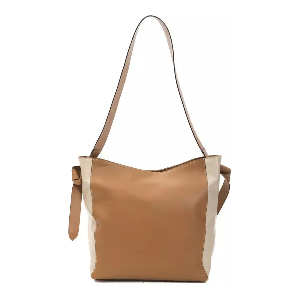 Pompei Donatella Brown Leather Women Shoulder Bag Pompei Donatella