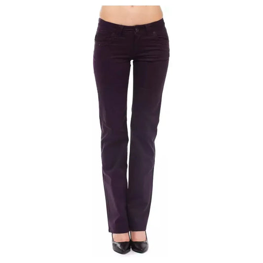 Ungaro Fever Purple Cotton Women Pants Ungaro Fever