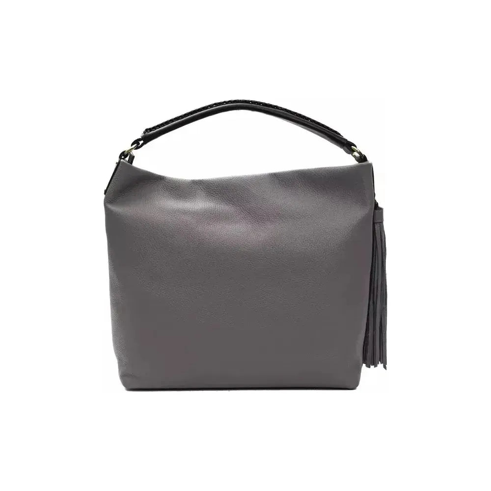 Pompei Donatella Gray Leather Women Shoulder Bag WOMAN SHOULDER BAGS