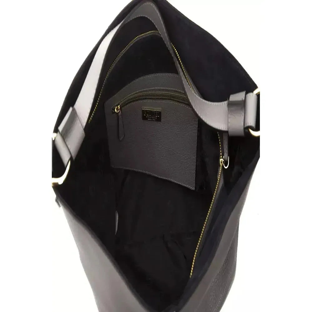 Pompei Donatella Gray Leather Women Shoulder Bag WOMAN SHOULDER BAGS